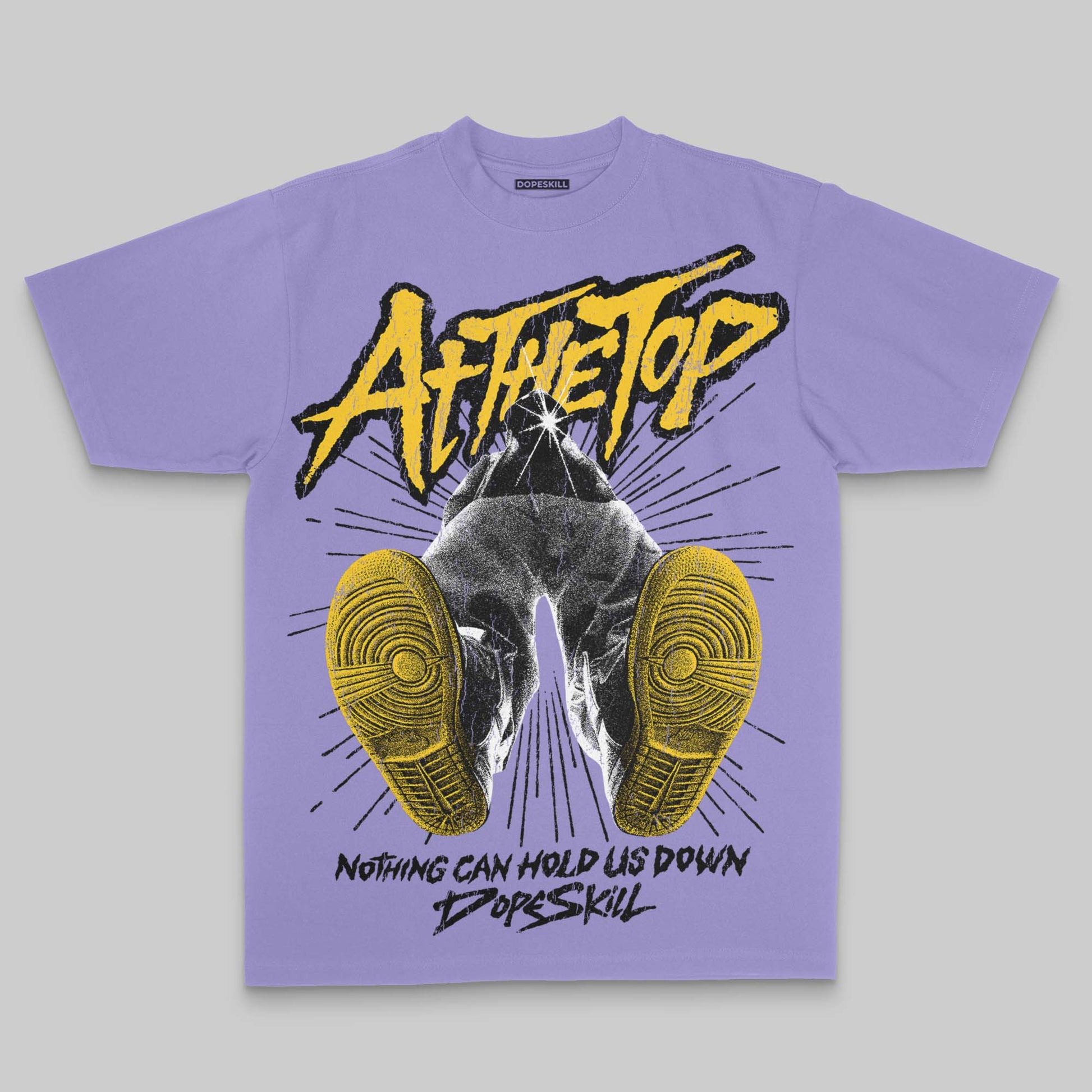 Purple Oversize Print Nothing Can Hold US Down DopeSkill Graphic Premium T-shirt Streetwear - Violet