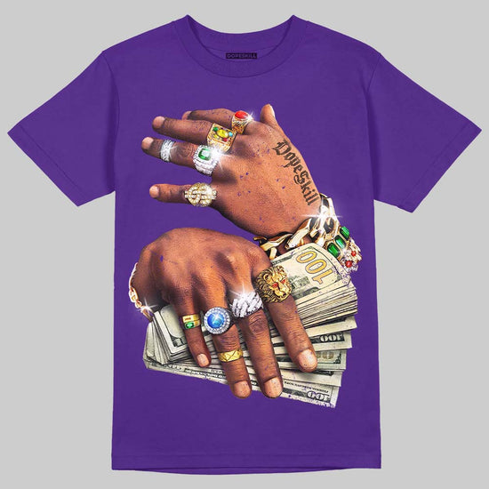 'Prosperous Hands' DopeSkill Graphic T-Shirt Streetwear - Purple
