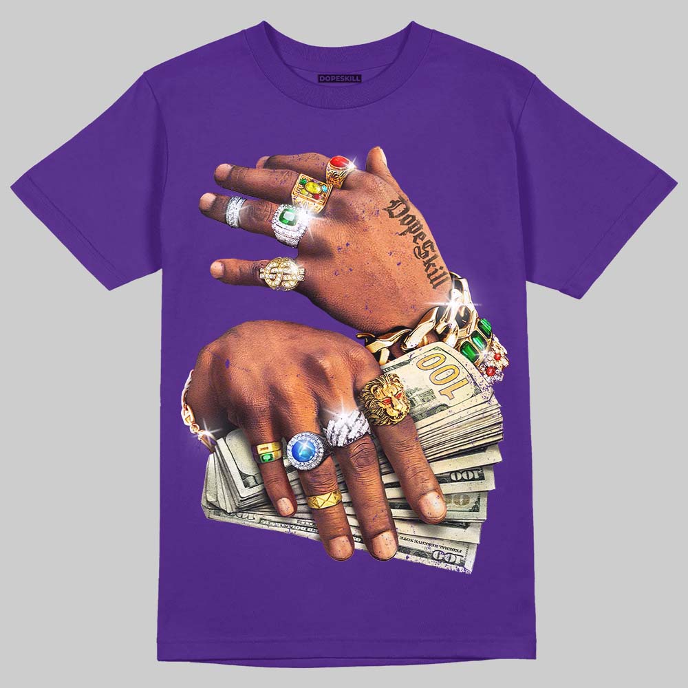 'Prosperous Hands' DopeSkill Graphic T-Shirt Streetwear - Purple