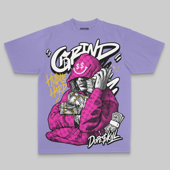 Purple Oversize Print Grind Pray DopeSkill Graphic Premium T-shirt Streetwear - Violet