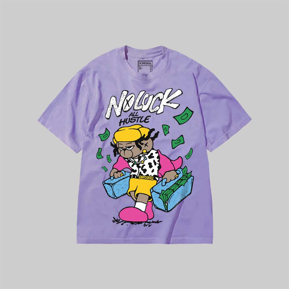 No Luck, All Hustle DopeSkill Premium T-shirt Streetwear - Violet