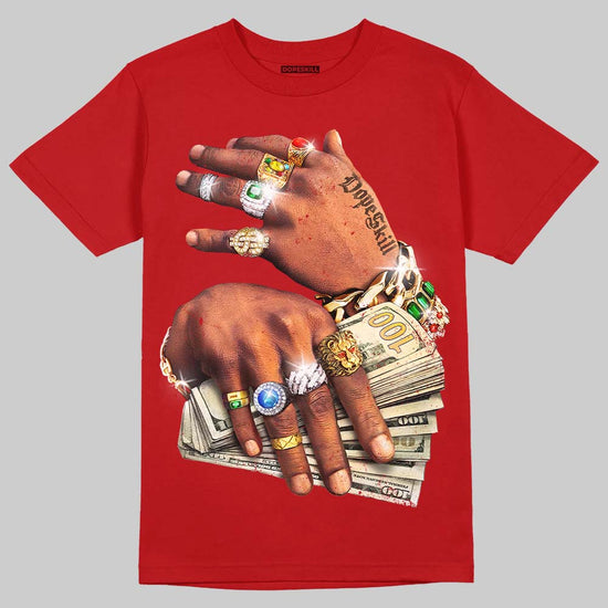 'Prosperous Hands' DopeSkill Graphic T-Shirt Streetwear - Red