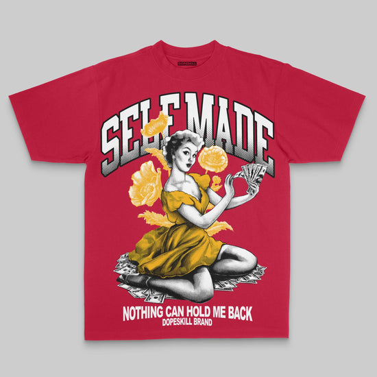 Red Oversize Print Self Made DopeSkill Graphic Premium T-shirt Streetwear - Red