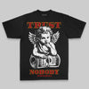Red Oversize Print Trust Nobody DopeSkill Graphic Premium T-shirt Streetwear - Black