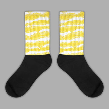 Jordan 11 Low 'Yellow Snakeskin' DopeSkill Sublimated Socks Abstract Tiger Graphic Streetwear