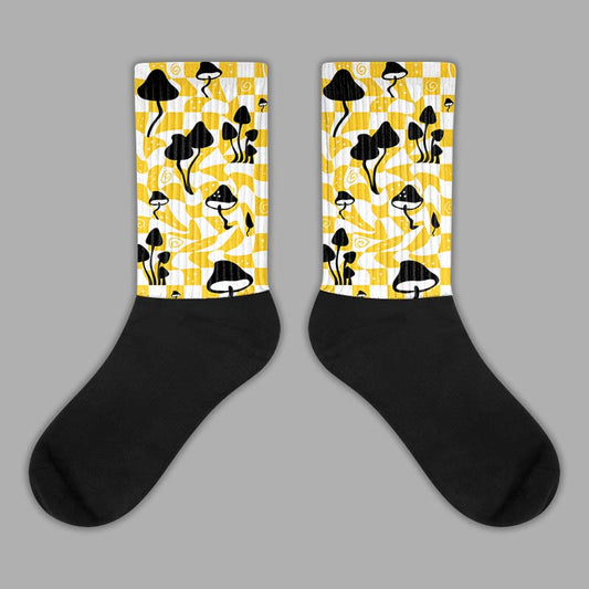 Jordan 4 Retro “Vivid Sulfur” DopeSkill Sublimated Socks Mushroom Graphic Streetwear