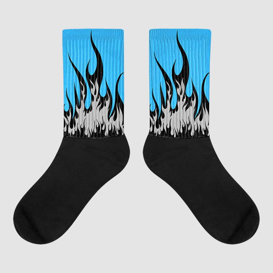 Jordan 2 Low "University Blue" DopeSkill Sublimated Socks FIRE Graphic Streetwear