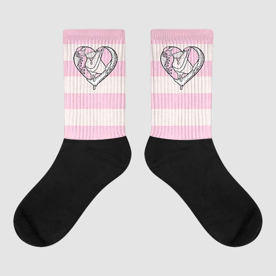 Dunk Low LX Pink Foam DopeSkill Sublimated Socks Horizontal Stripes Graphic Streetwear