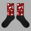 Jordan 1 Retro High OG "Satin Bred" DopeSkill Sublimated Socks Mushroom Graphic Streetwear