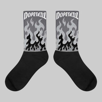 Wet Cement 4s DopeSkill Sublimated Socks FIRE Graphic