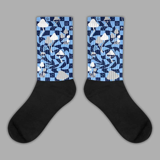 Jordan 5 Midnight Navy DopeSkill Sublimated Socks Mushroom Graphic Streetwear