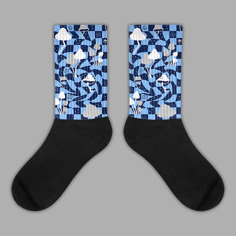 Jordan 5 Midnight Navy DopeSkill Sublimated Socks Mushroom Graphic Streetwear