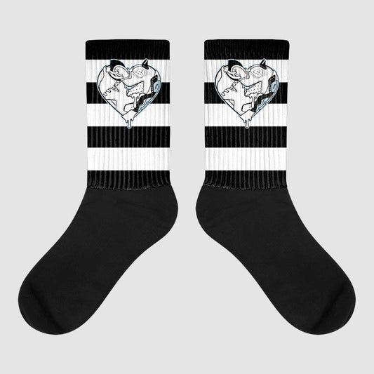 Jordan 6 “Reverse Oreo” DopeSkill Sublimated Socks Horizontal Stripes Graphic Streetwear