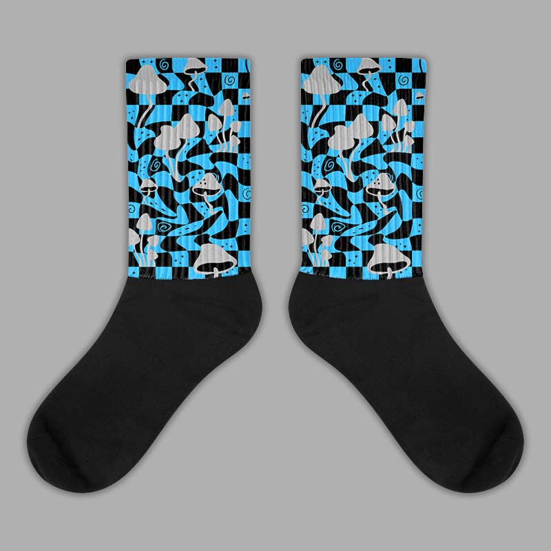 Jordan 2 Low "University Blue" DopeSkill Sublimated Socks Mushroom Graphic Streetwear