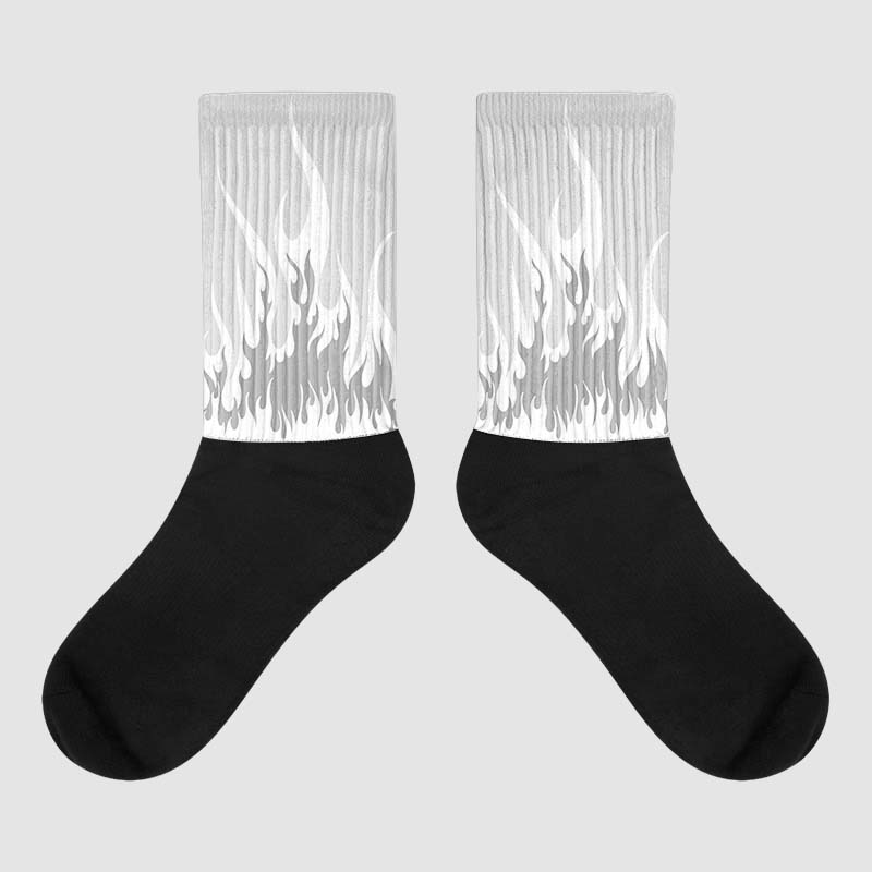 Dunk Low Pure Platinum DopeSkill Sublimated Socks FIRE Graphic Streetwear