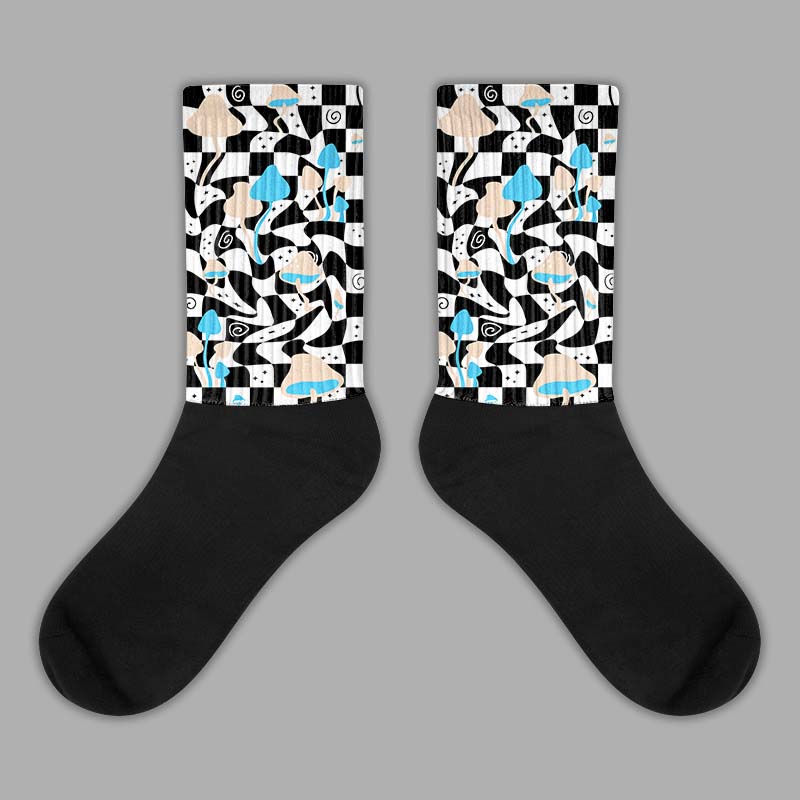 Jordan 2 Sail Black DopeSkill Sublimated Socks Mushroom Graphic Streetwear 