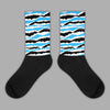 Jordan 1 High Retro OG “University Blue” DopeSkill Sublimated Socks Abstract Tiger Graphic Streetwear