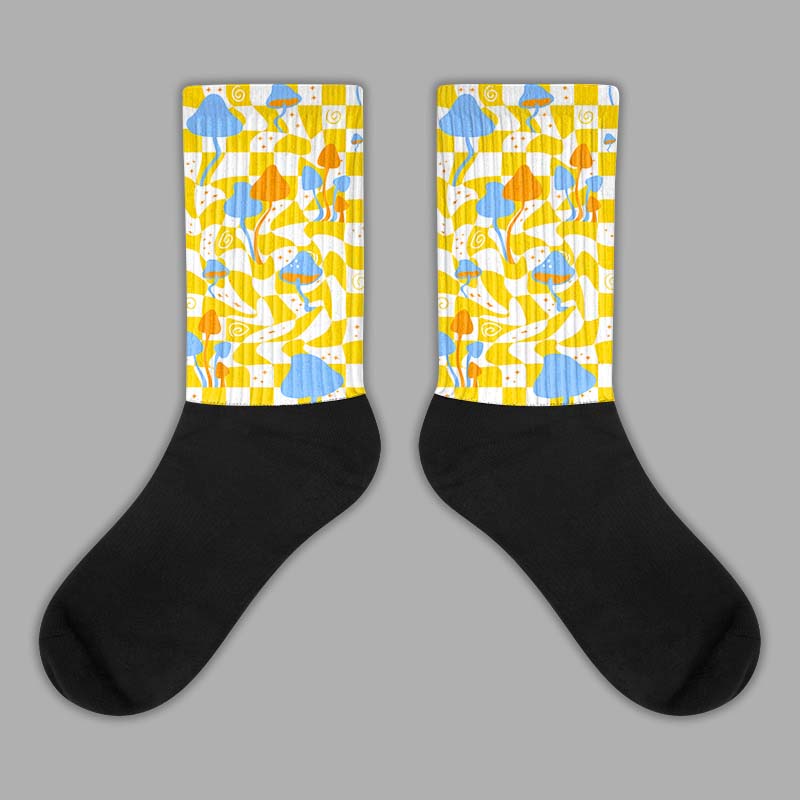 Jordan 6 “Yellow Ochre” DopeSkill Sublimated Socks Mushroom Graphic Streetwear