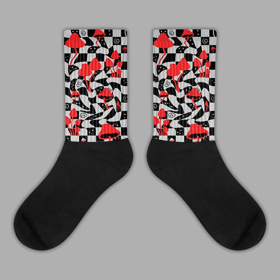 Jordan Spizike Low Bred DopeSkill Sublimated Socks Mushroom Graphic Streetwear 