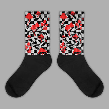 Jordan Spizike Low Bred DopeSkill Sublimated Socks Mushroom Graphic Streetwear 