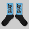 University Blue 14s DopeSkill Sublimated Sock Hustle Graphic