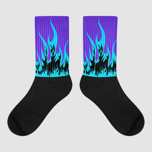 Jordan 6 "Aqua" DopeSkill Sublimated Socks FIRE Graphic Streetwear