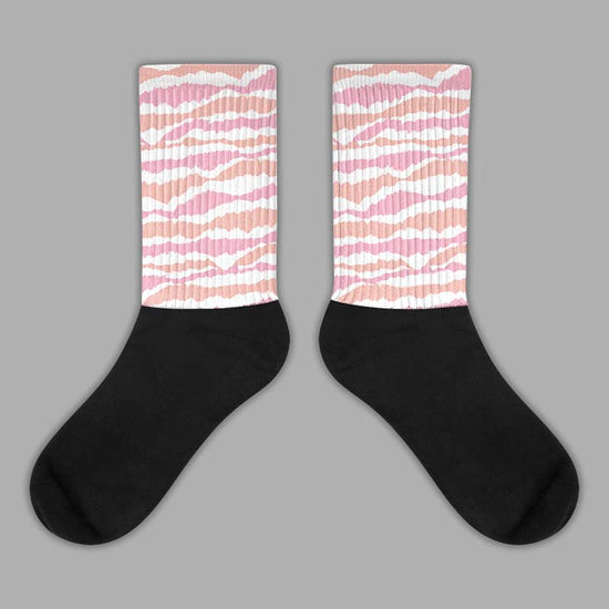 Jordan 11 Low “Legend Pink” DopeSkill Sublimated Socks Abstract Tiger Graphic Streetwear