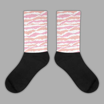 Jordan 11 Low “Legend Pink” DopeSkill Sublimated Socks Abstract Tiger Graphic Streetwear