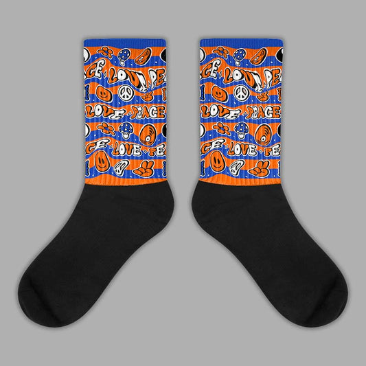 Dunk Low Futura Orange Blaze DopeSkill Sublimated Socks Love Graphic Streetwear