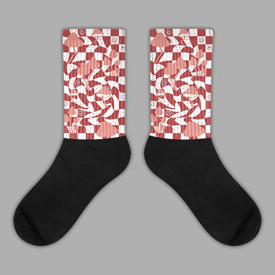 Jordan 13 “Dune Red” DopeSkill Sublimated Socks Mushroom Graphic Streetwear