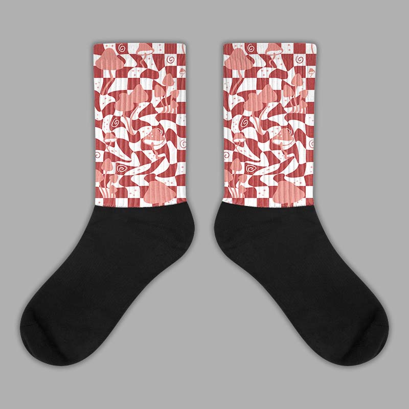 Jordan 13 “Dune Red” DopeSkill Sublimated Socks Mushroom Graphic Streetwear