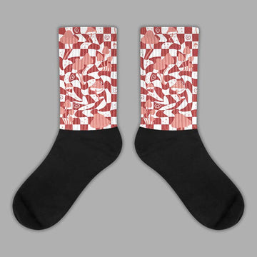 Jordan 13 “Dune Red” DopeSkill Sublimated Socks Mushroom Graphic Streetwear