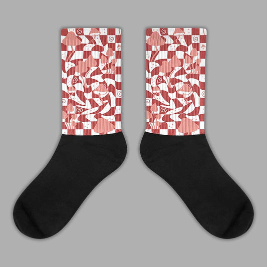 Jordan 13 “Dune Red” DopeSkill Sublimated Socks Mushroom Graphic Streetwear