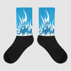 Jordan 4 Retro Military Blue DopeSkill Sublimated Socks FIRE Graphic Streetwear