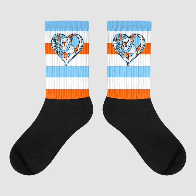 Dunk Low Futura University Blue DopeSkill Sublimated Socks Horizontal Stripes Graphic Streetwear