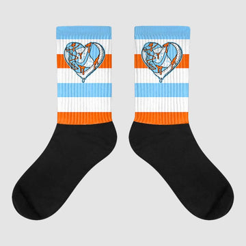 Dunk Low Futura University Blue DopeSkill Sublimated Socks Horizontal Stripes Graphic Streetwear