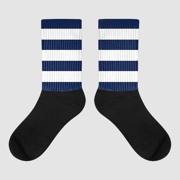 Jordan Spiz’ike Low “White/Obsidian” DopeSkill Sublimated Socks Horizontal Stripes Graphic Streetwear