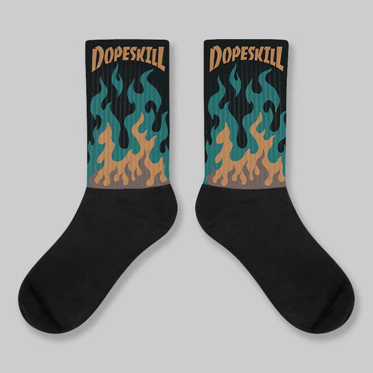 Samba Leopard Pack Collegiate Green DopeSkill Sublimated Sock FIRE Graphic