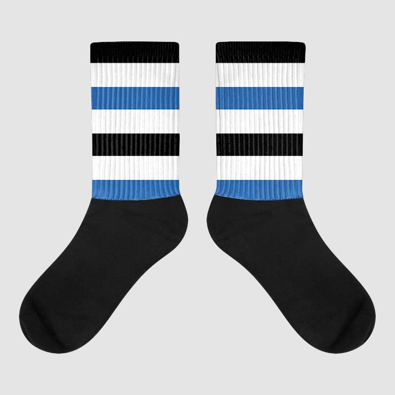 Jordan 11 Low “Space Jam” DopeSkill Sublimated Socks Horizontal Stripes Graphic Streetwear
