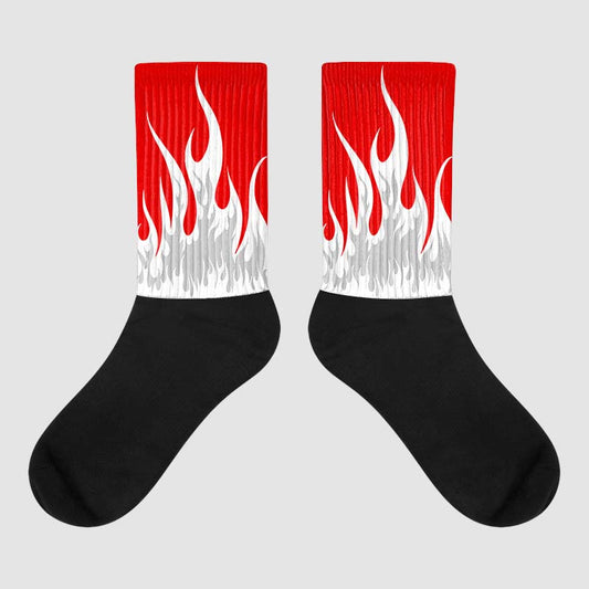 Jordan 12 “Cherry” DopeSkill Sublimated Socks FIRE Graphic Streetwear