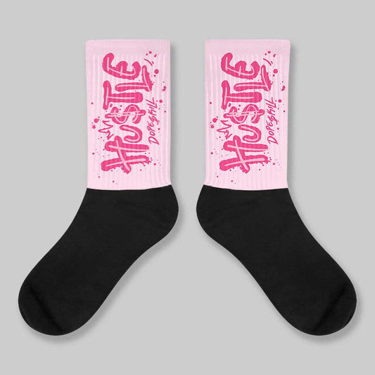 Iced Carmine 4s DopeSkill Sublimated Socks Hustle Graphic