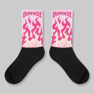 Iced Carmine 4s DopeSkill Sublimated Socks FIRE Graphic