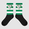 Lucky Green 5s DopeSkill Sublimated Socks Horizontal Stripes Graphic
