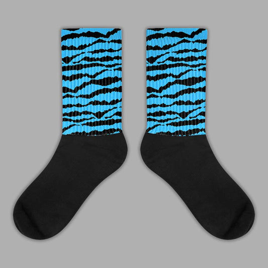 Jordan 2 Low "University Blue" DopeSkill Sublimated Socks Abstract Tiger Graphic Streetwear