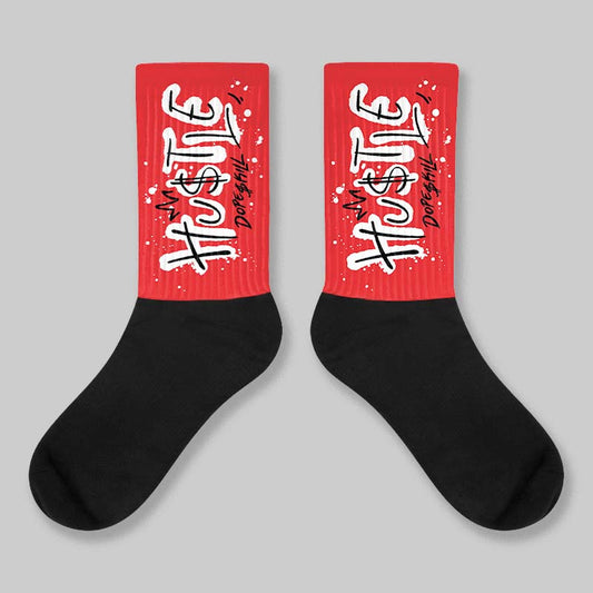 AJ 13 Chicago True Red Cherry DopeSkill Sublimated Sock Hustle Graphic