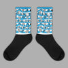 Jordan 4 Retro Military Blue DopeSkill Sublimated Socks Love Graphic Streetwear