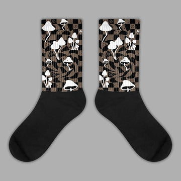 Jordan 1 Retro High OG Palomino DopeSkill Sublimated Socks Mushroom Graphic Streetwear