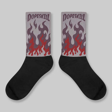 A Ma Maniére x Smokey Mauve 6s DopeSkill Sublimated Sock FIRE Graphic