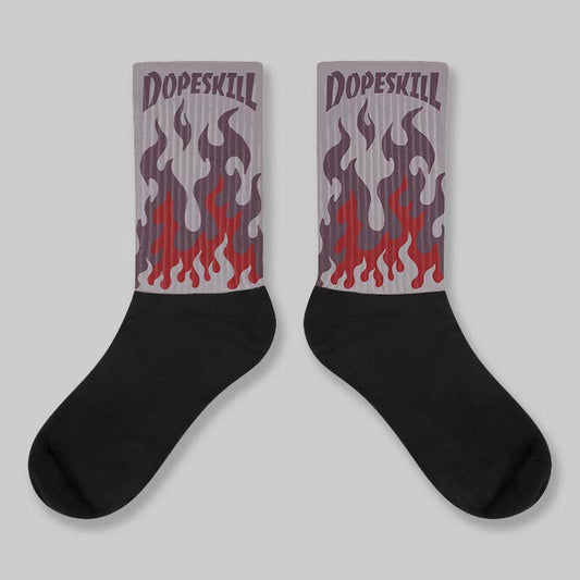 A Ma Maniére x Smokey Mauve 6s DopeSkill Sublimated Sock FIRE Graphic