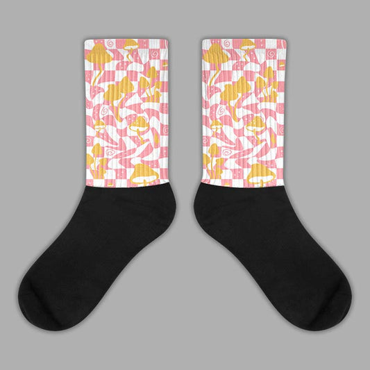 Jordan 3 GS “Red Stardust” DopeSkill Sublimated Socks Mushroom Graphic Streetwear